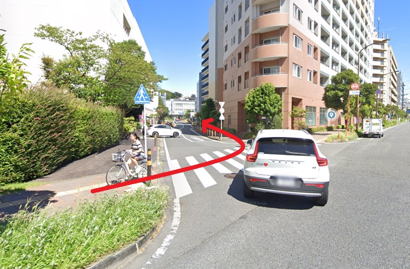 タカラスタンダード 横浜ショールームまでの徒歩経路