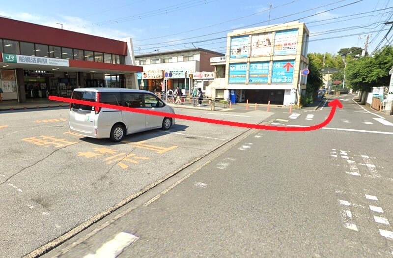タカラスタンダード 船橋ショールームまでの徒歩経路