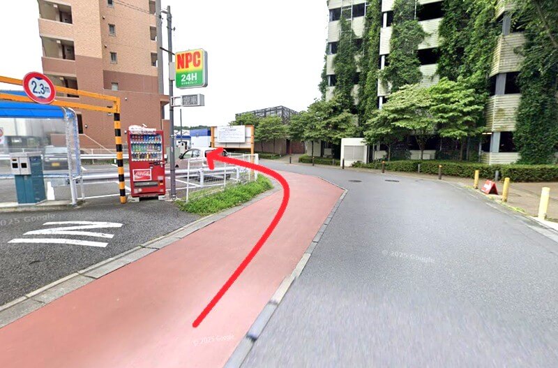 タカラスタンダード つくばショールームまでの徒歩経路