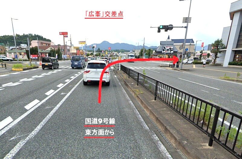 タカラスタンダード 福知山ショールームまでの車の経路