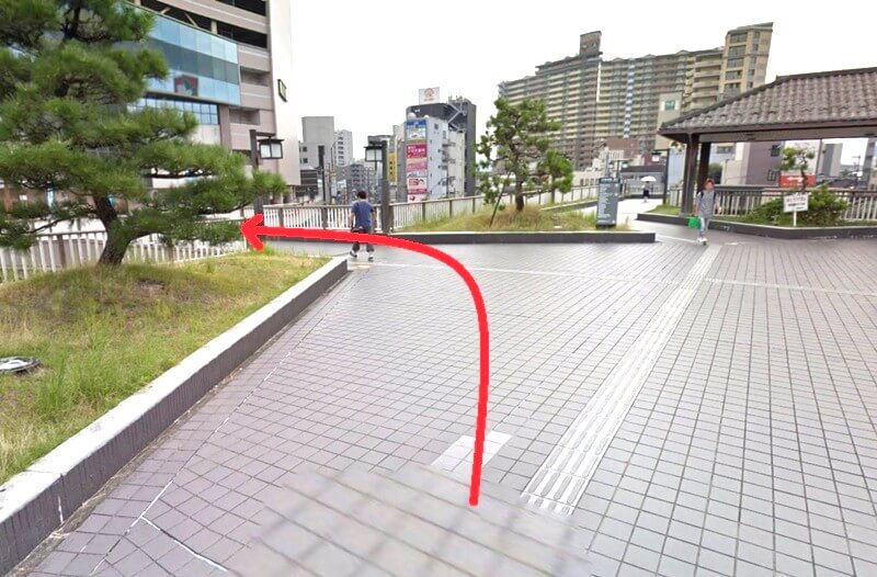 タカラスタンダード 草津ショールームまでの徒歩経路