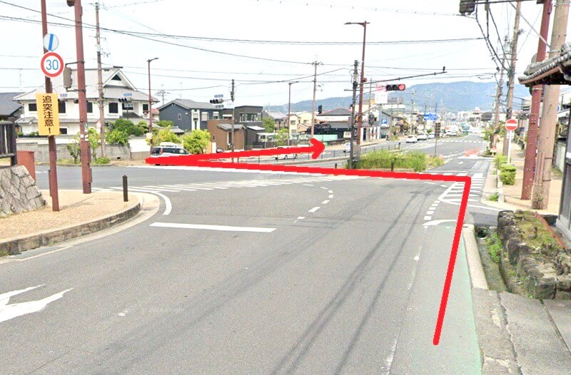 タカラスタンダード 平城京ショールーム（奈良市）までの徒歩経路