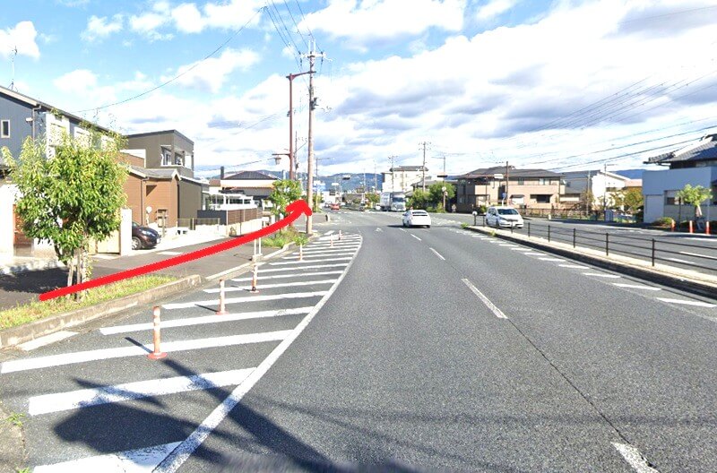 タカラスタンダード 平城京ショールーム（奈良市）までの徒歩経路