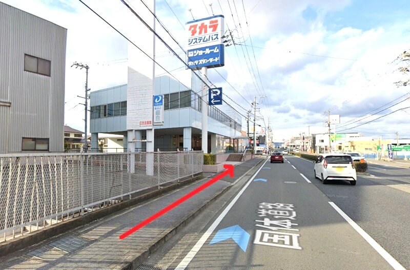 タカラスタンダード 和歌山ショールームまでの徒歩経路