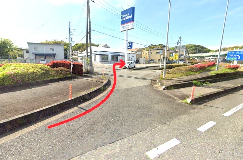 タカラスタンダード 紀南ショールームまでの車の経路