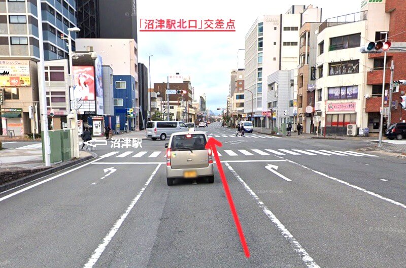 タカラスタンダード 沼津ショールームのまでの徒歩経路