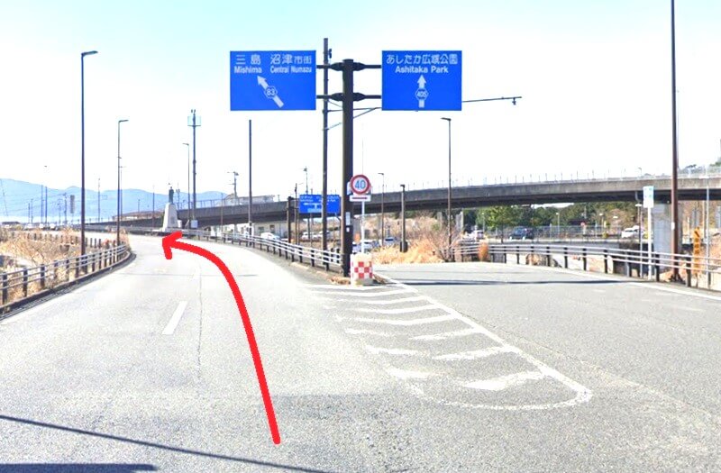 タカラスタンダード 沼津ショールームのまでの徒歩経路