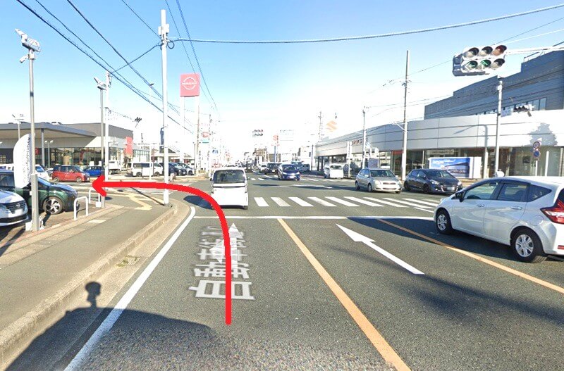 タカラスタンダード 浜松ショールームまでの車の経路