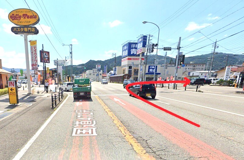 タカラスタンダード 高山ショールームまでの車の経路