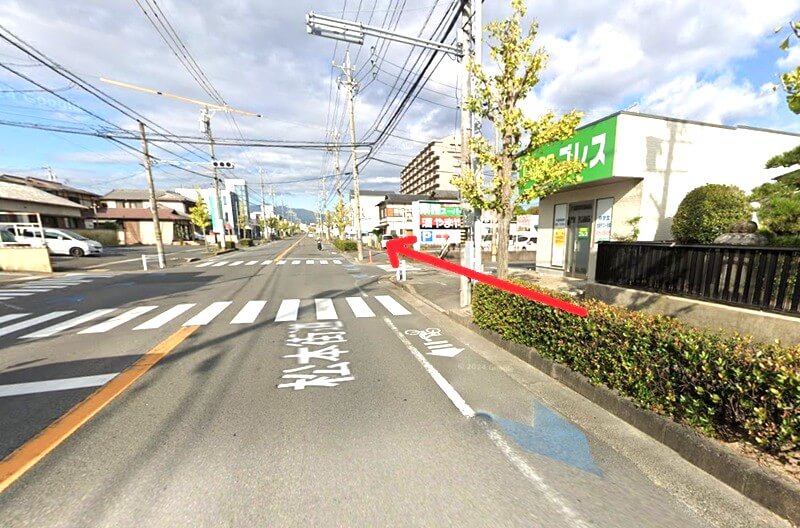 タカラスタンダード 四日市ショールームまでの徒歩経路