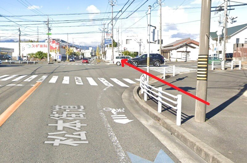 タカラスタンダード 四日市ショールームまでの徒歩経路