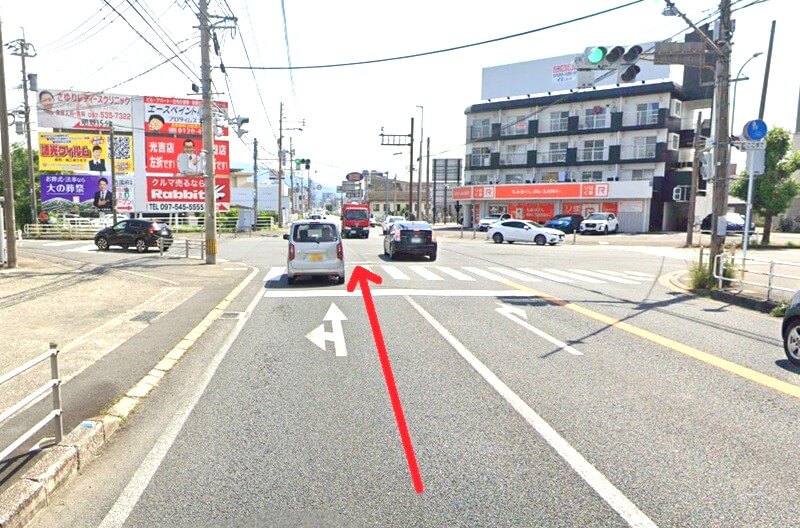 タカラスタンダード 大分ショールームまでの車の経路