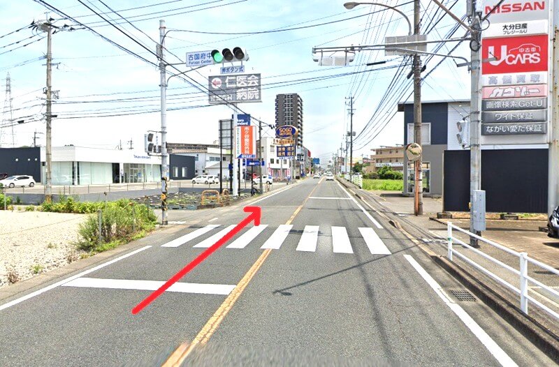 タカラスタンダード 大分ショールームまでの車の経路