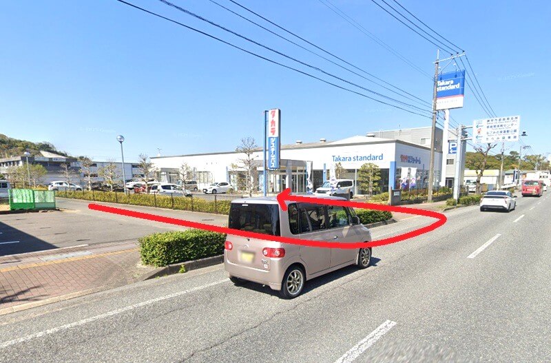 タカラスタンダード 長崎ショールームまでの車の経路