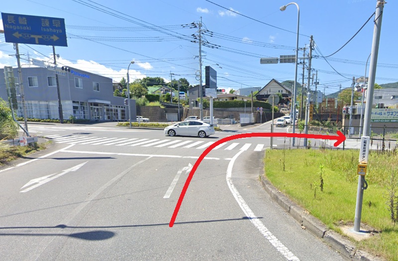 タカラスタンダード 長崎ショールームまでの車の経路