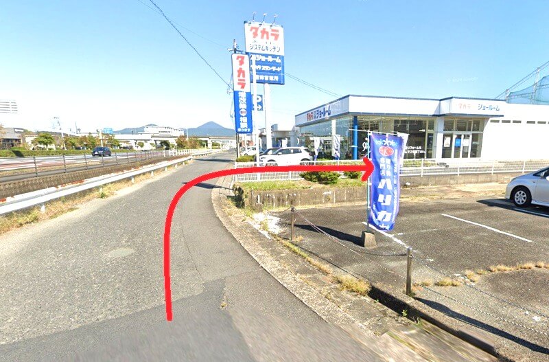 タカラスタンダード 唐津ショールームまでの徒歩経路