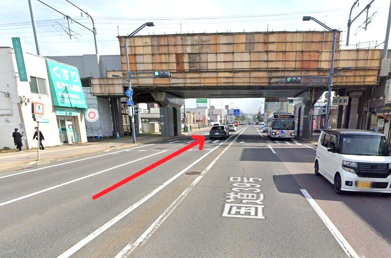 タカラスタンダード 旭川ショールームまでの車の経路