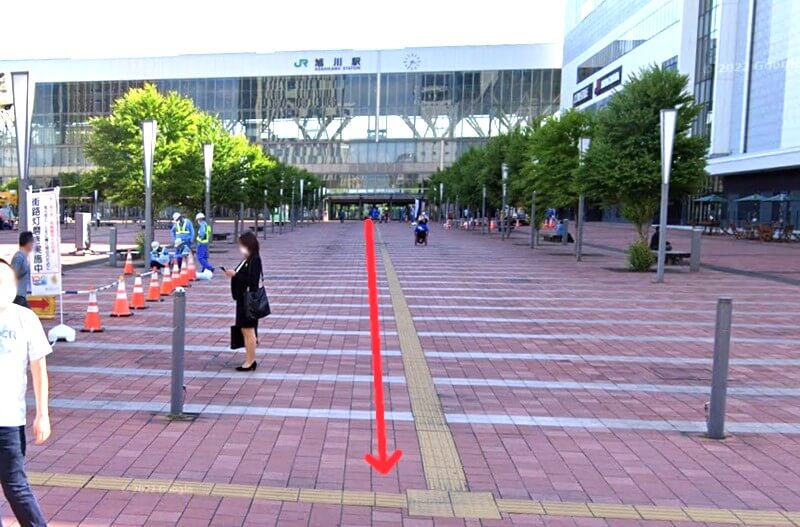 タカラスタンダード 旭川ショールームまでの徒歩経路
