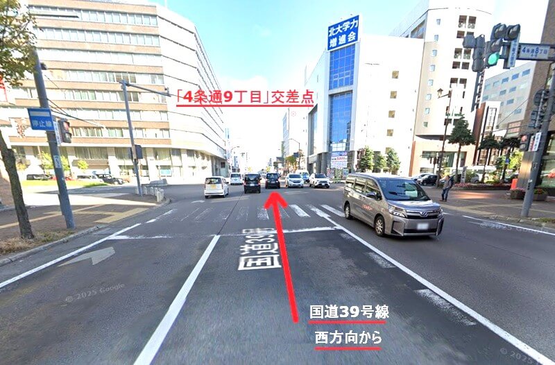 タカラスタンダード 旭川ショールームまでの車の経路
