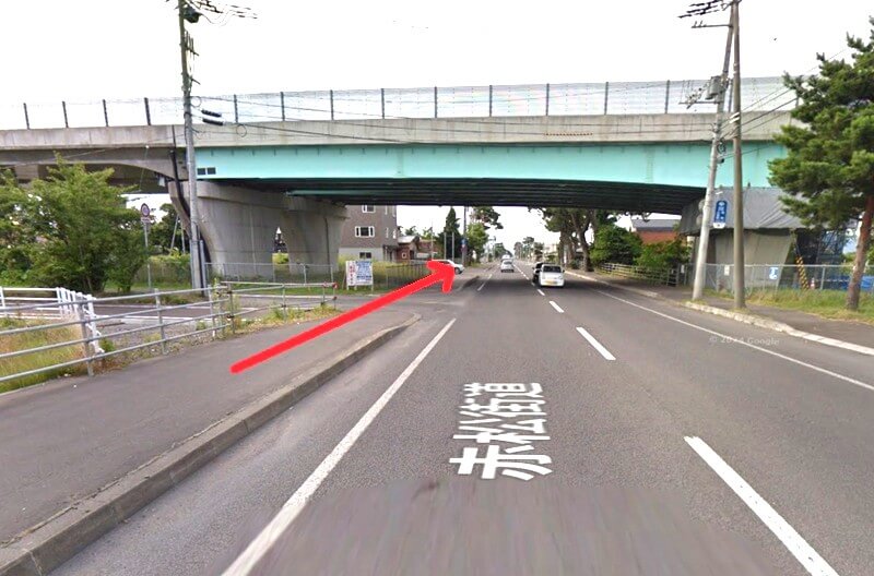 タカラスタンダード 函館ショールームまでの徒歩経路