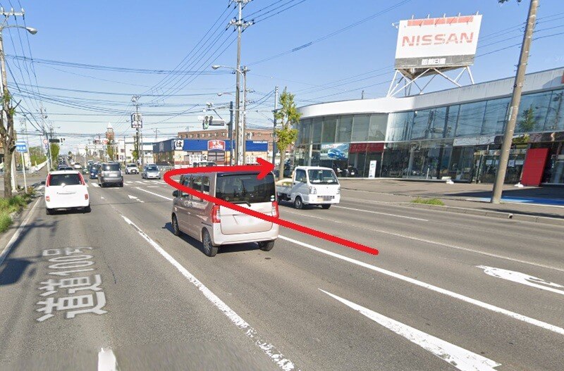 タカラスタンダード 函館ショールームまでの車の経路