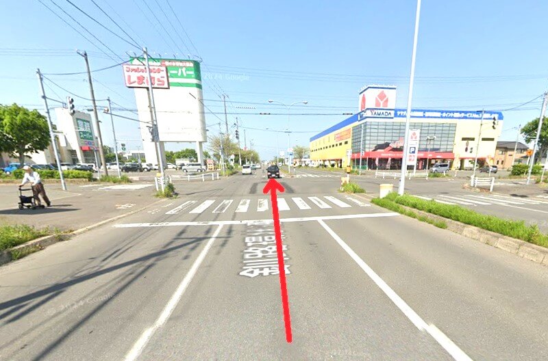 タカラスタンダード 釧路ショールームまでの車の経路