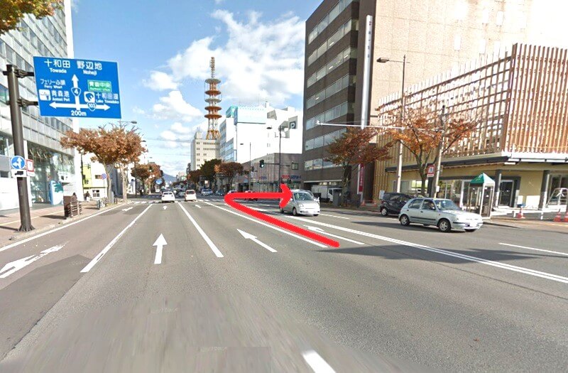 タカラスタンダード 青森ショールームまでの車の経路