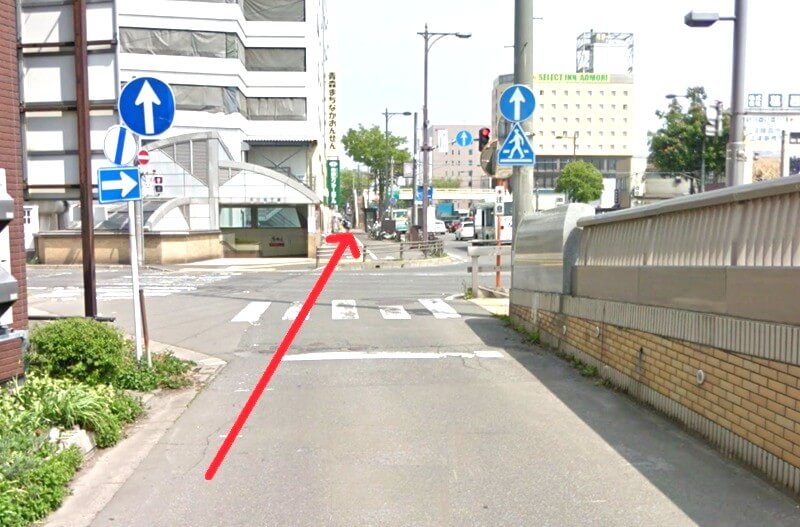 タカラスタンダード 青森ショールームまでの徒歩経路