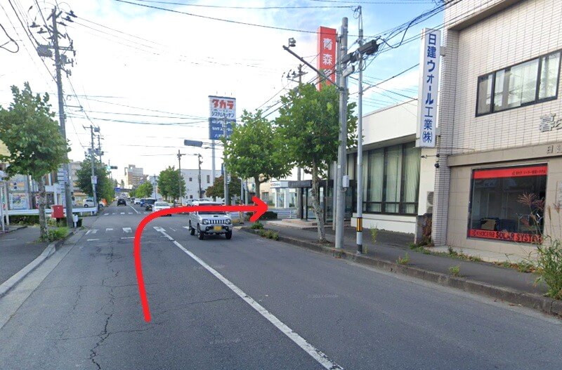 タカラスタンダード 八戸ショールームまでの車の経路
