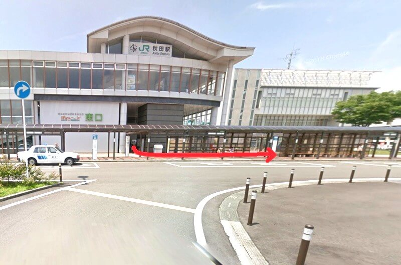 タカラスタンダード 秋田ショールームへの徒歩経路