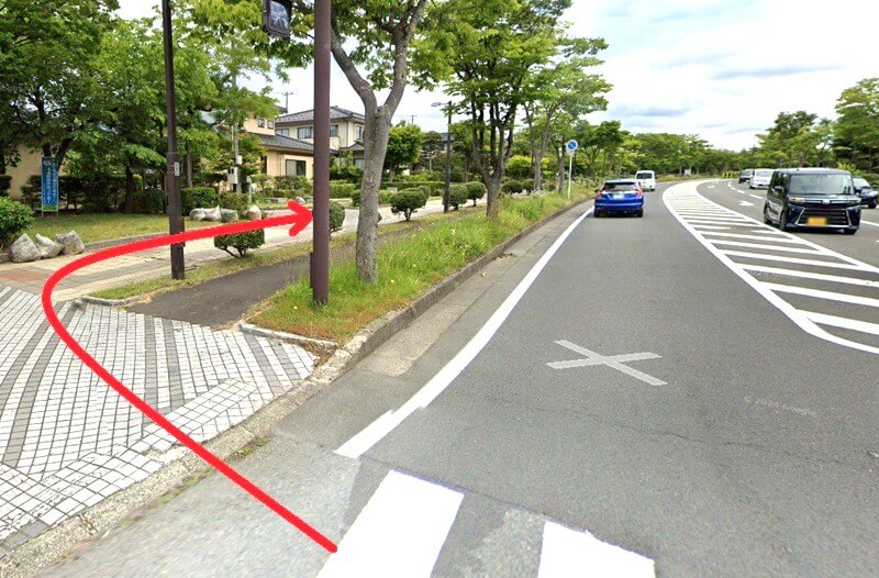 タカラスタンダード 秋田ショールームへの徒歩経路