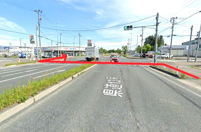 タカラスタンダード 盛岡ショールームまでの徒歩経路