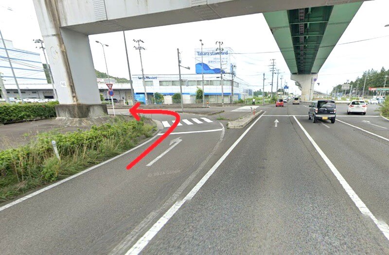 タカラスタンダード 仙台ショールームまでの車の経路