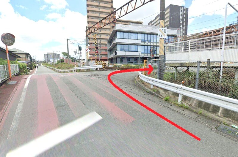 タカラスタンダード 熊本ショールームまでの徒歩経路