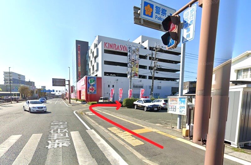 タカラスタンダード 熊本ショールームまでの徒歩経路