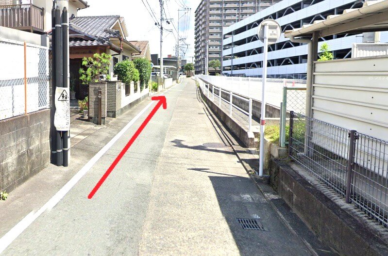 タカラスタンダード 熊本ショールームまでの徒歩経路