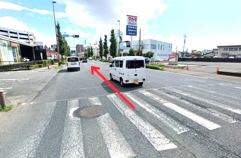 タカラスタンダード 熊本ショールームまでの車の経路