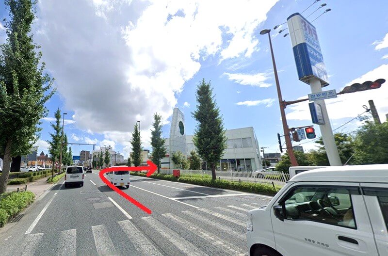タカラスタンダード 熊本ショールームまでの車の経路