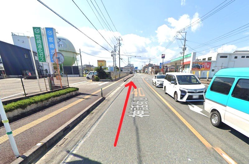 タカラスタンダード 延岡ショールームまでの車の経路