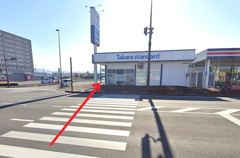 タカラスタンダード 都城ショールームまでの徒歩経路