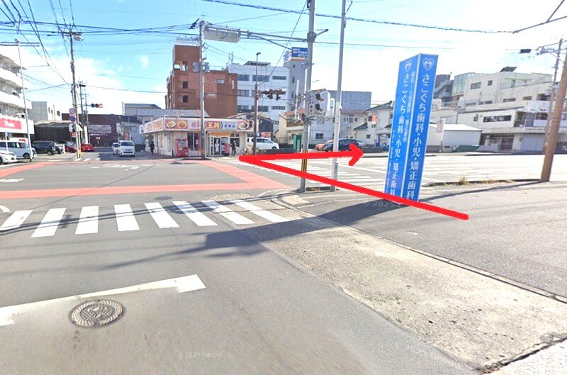 タカラスタンダード 鹿児島ショールームまでの徒歩経路