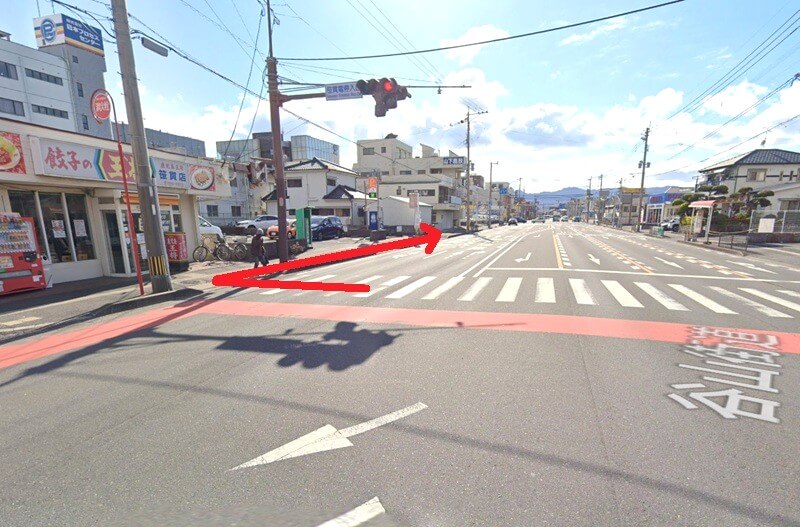 タカラスタンダード 鹿児島ショールームまでの徒歩経路