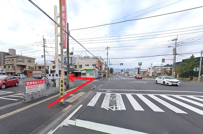 タカラスタンダード 鹿児島ショールームまでの徒歩経路