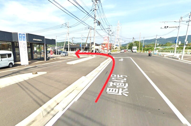 タカラスタンダード 川内ショールームまでの車の経路