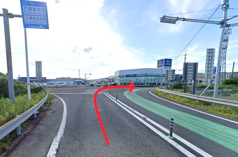 タカラスタンダード 国分ショールームへまでの車の経路
