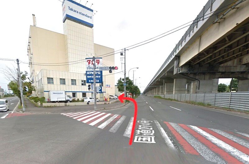 タカラスタンダード 札幌ショールームまでの車の経路