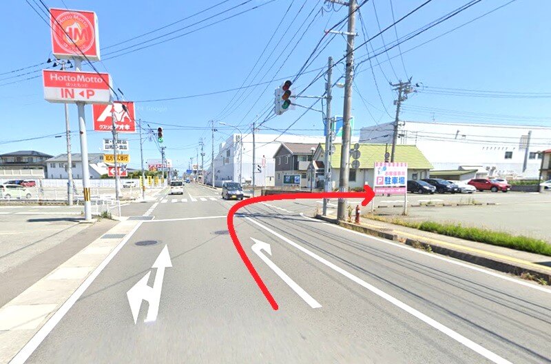 タカラスタンダード 山形ショールームまでの徒歩経路