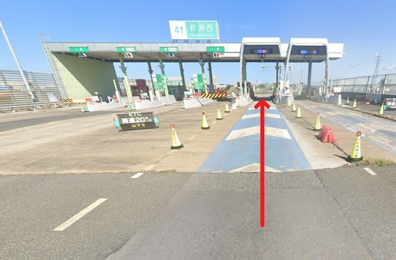 タカラスタンダード 新潟ショールームまでの車の経路