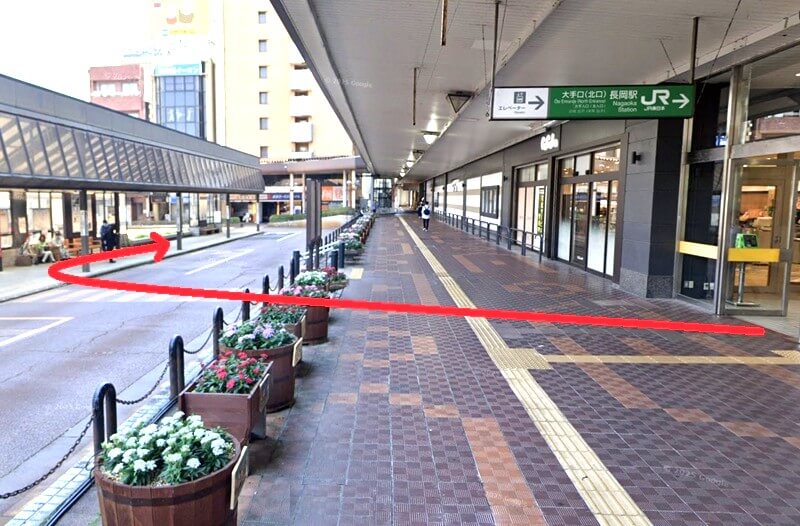 タカラスタンダード 長岡ショールームまでの徒歩経路