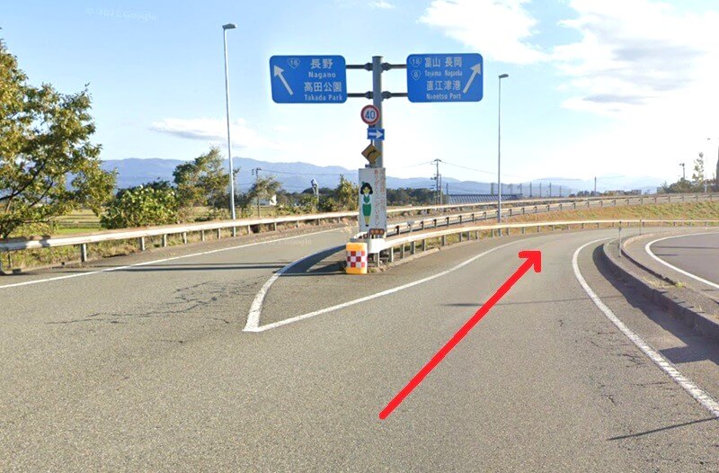 タカラスタンダード 上越ショールームまでの車の経路